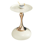 Mermaid Tail Round Metal End Table