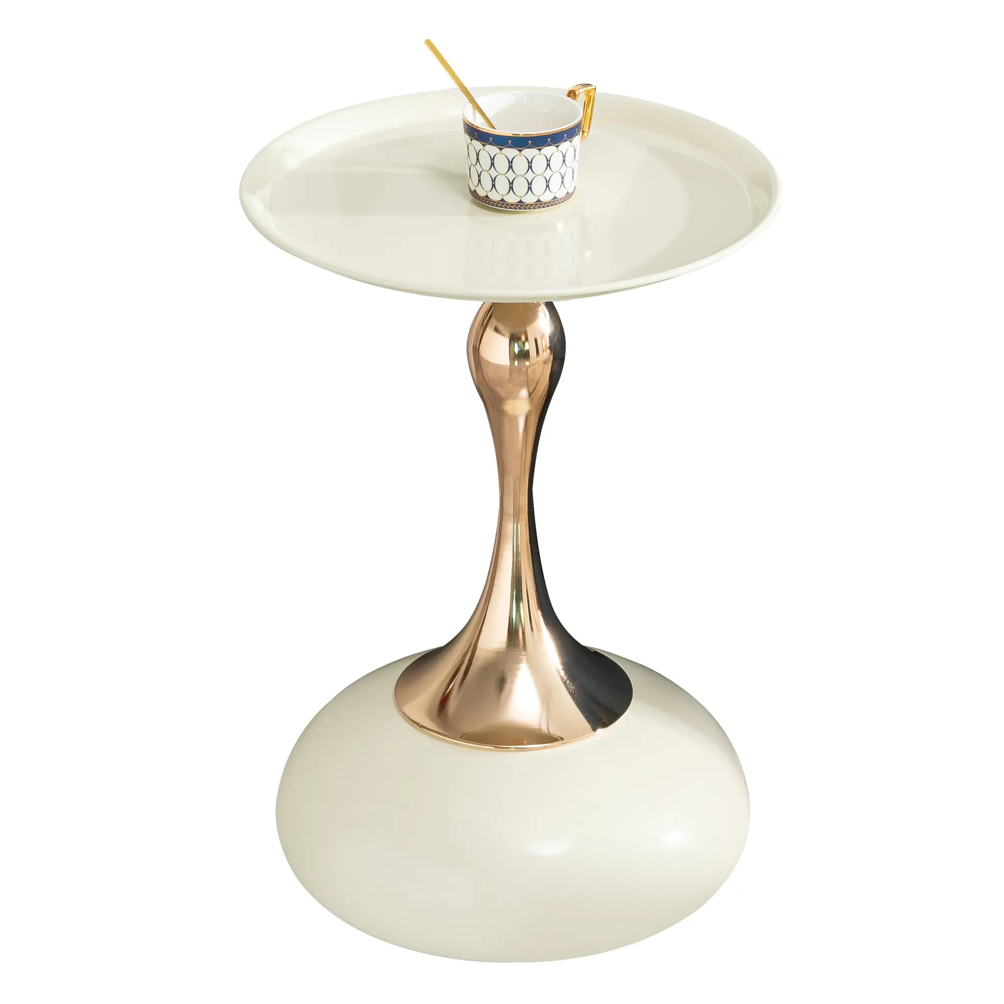 Mermaid Tail Round Metal End Table