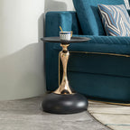 Mermaid Tail Round Metal End Table