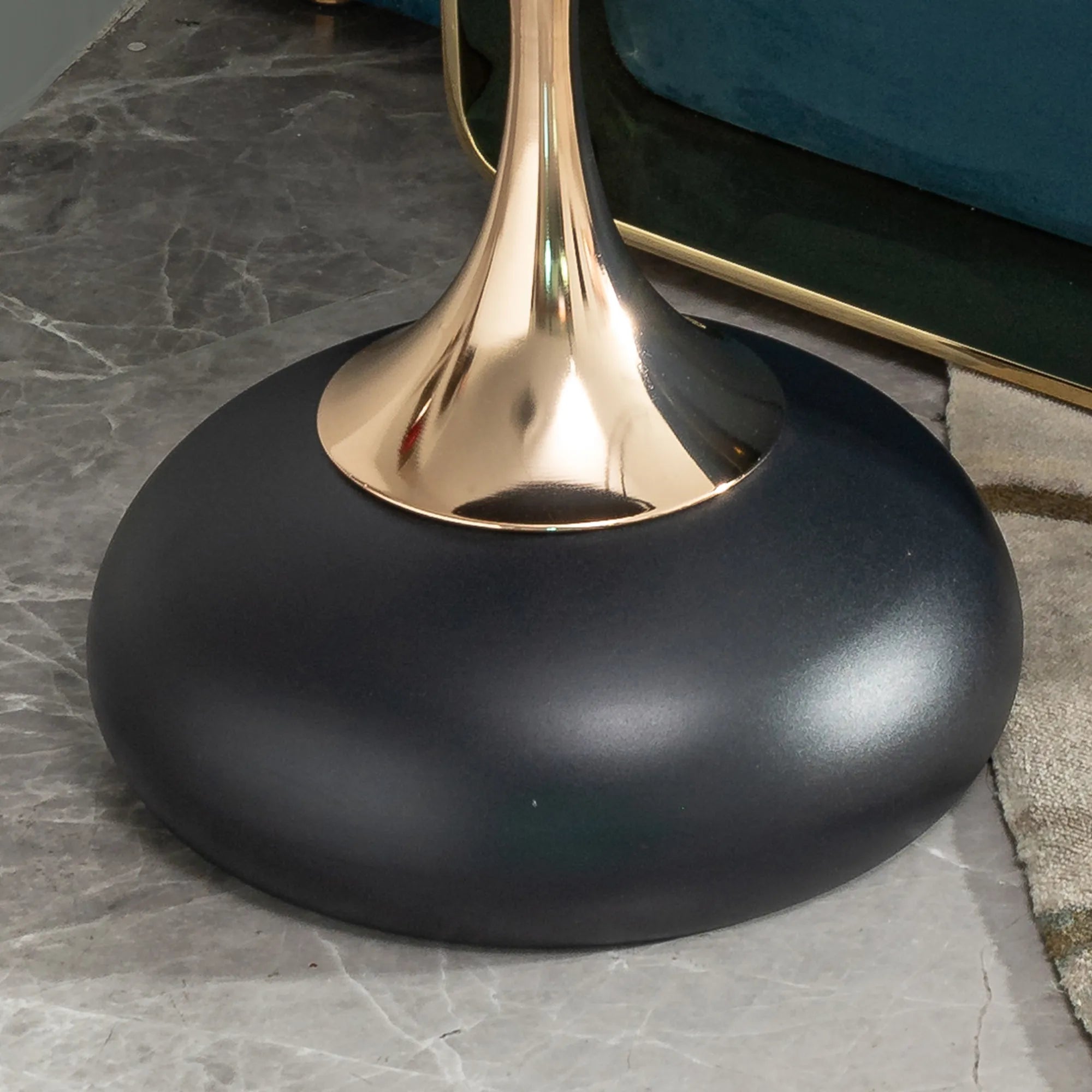 Mermaid Tail Round Metal End Table