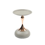 Mermaid Tail Round Metal End Table