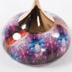 Mermaid Tail Round Metal End Table With Color Pattern