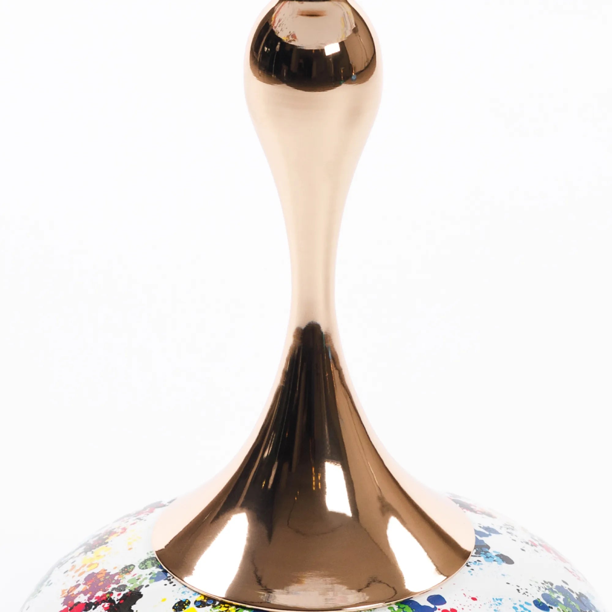 Mermaid Tail Round Metal End Table With Color Pattern