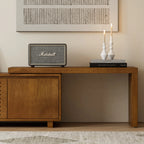 Mid-Century Modern TV Stand with Storage & Adjustable Panel
