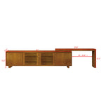 Mid-Century Modern TV Stand with Storage & Adjustable Panel