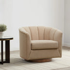 Mid-Century Modern 360 Swivel Accent Chair With Curved Back
