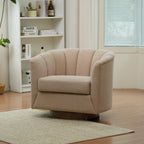 Mid-Century Modern 360 Swivel Accent Chair With Curved Back