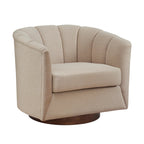 Mid-Century Modern 360 Swivel Accent Chair With Curved Back