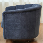 Mid-Century Modern 360 Swivel Accent Chair With Curved Back