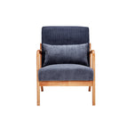 Mid-Century Modern Reading Accent Chair With Solid Wood Frame