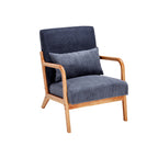 Mid-Century Modern Reading Accent Chair With Solid Wood Frame