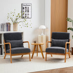 Mid-Century Modern Reading Accent Chair With Solid Wood Frame