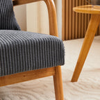 Mid-Century Modern Reading Accent Chair With Solid Wood Frame