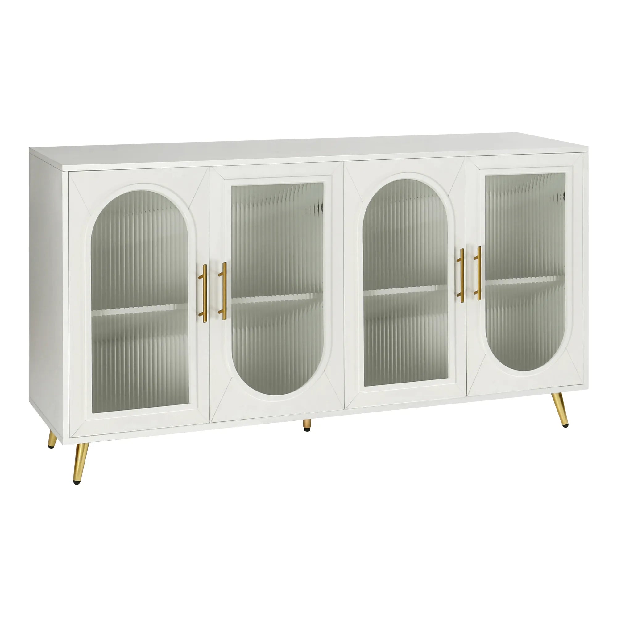 Mid Century Modern Sideboard with Glassy Doors