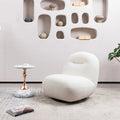 Minimalist Armless Comfy Velvet Swivel Accent Chair