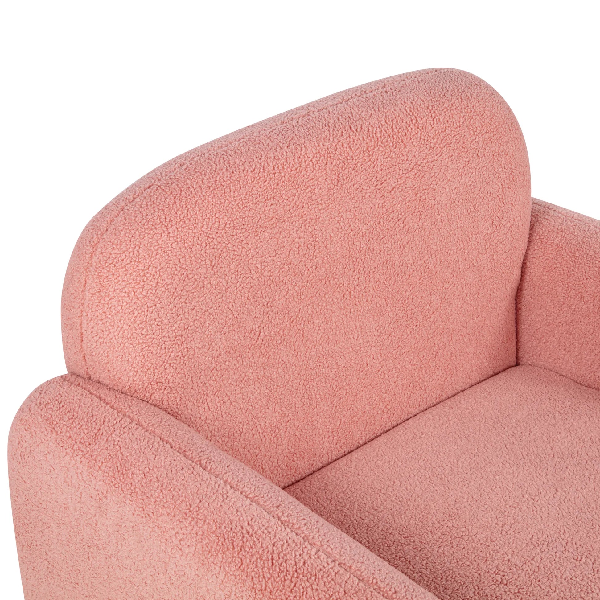 Minimalist Style Teddy Fleece Armchair, Accent Chair