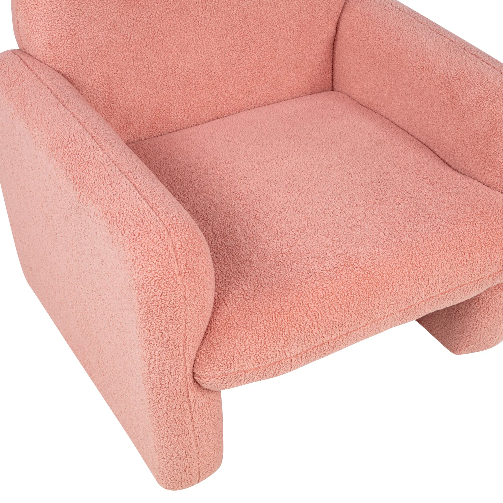 Minimalist Style Teddy Fleece Armchair, Accent Chair