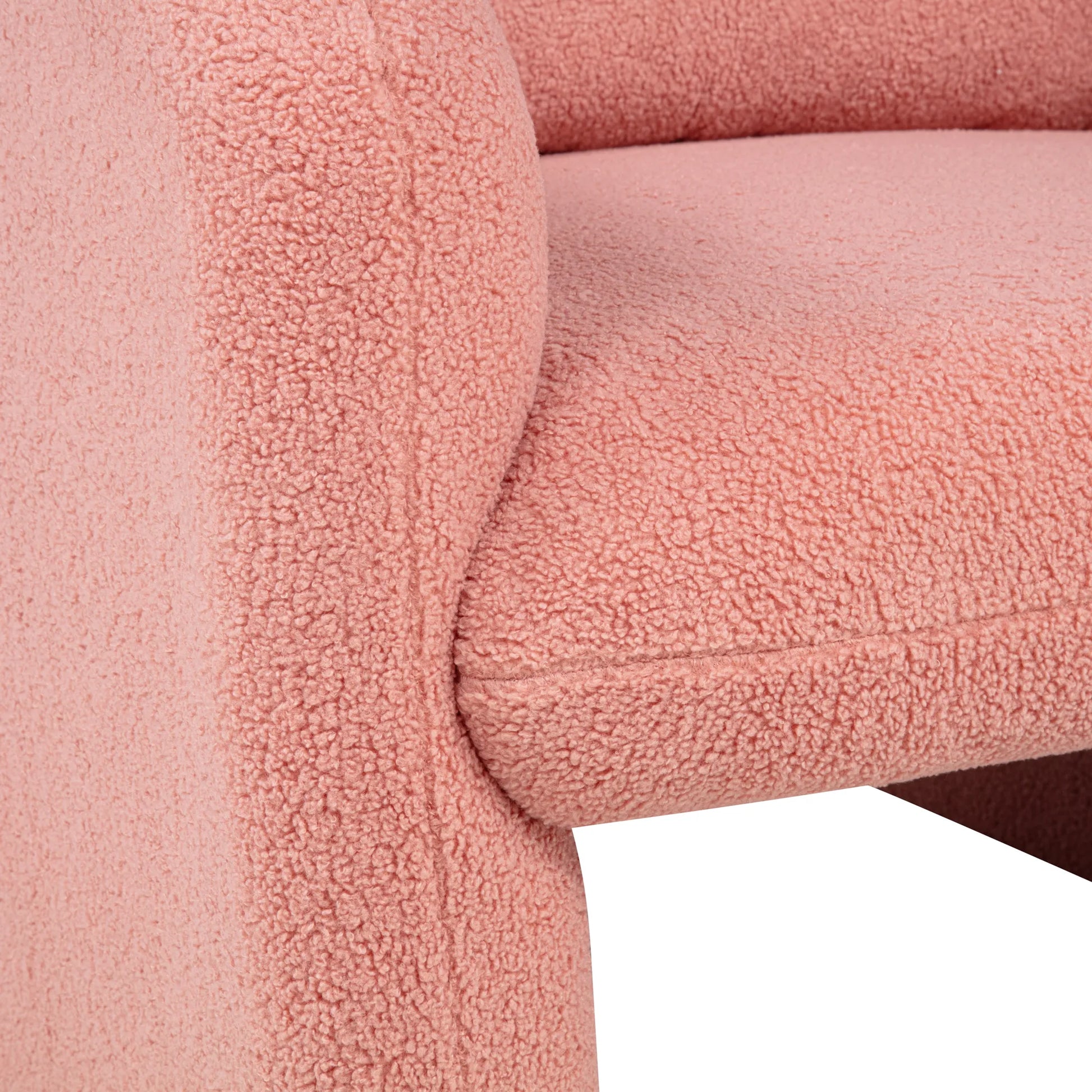 Minimalist Style Teddy Fleece Armchair, Accent Chair