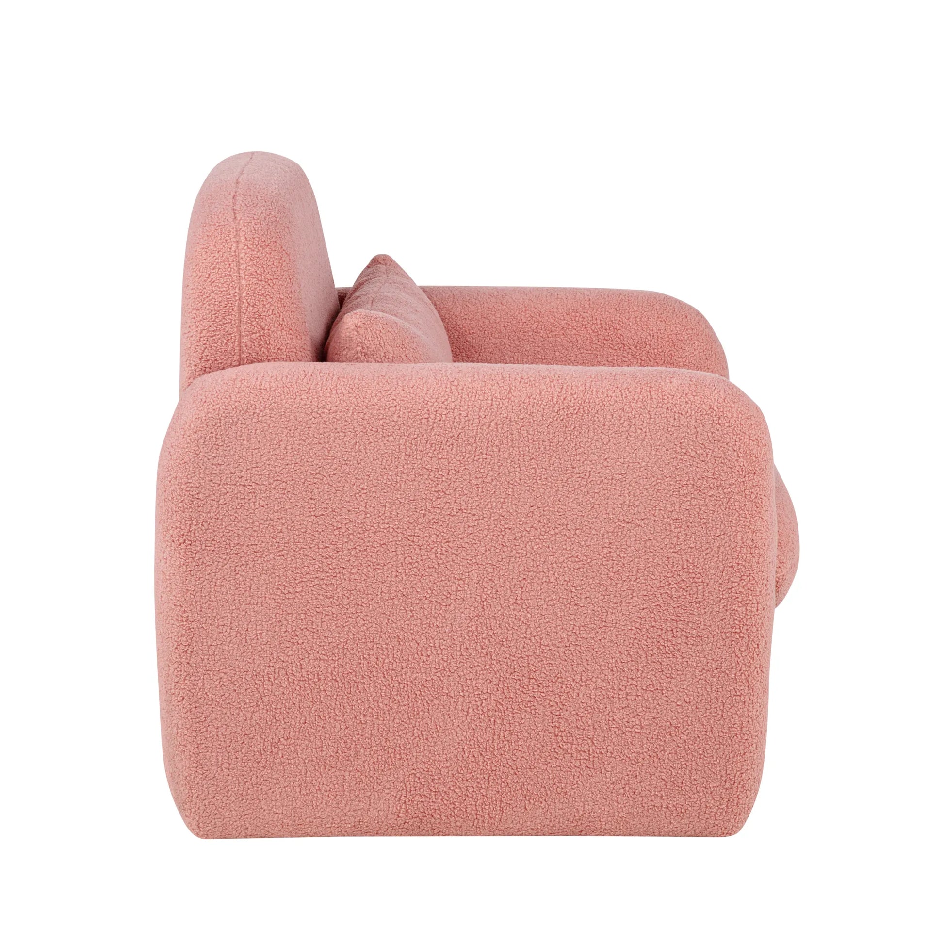 Minimalist Style Teddy Fleece Armchair, Accent Chair