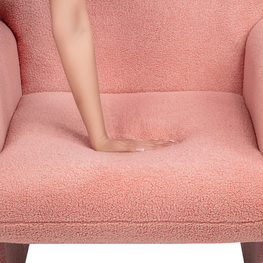 Minimalist Style Teddy Fleece Armchair, Accent Chair
