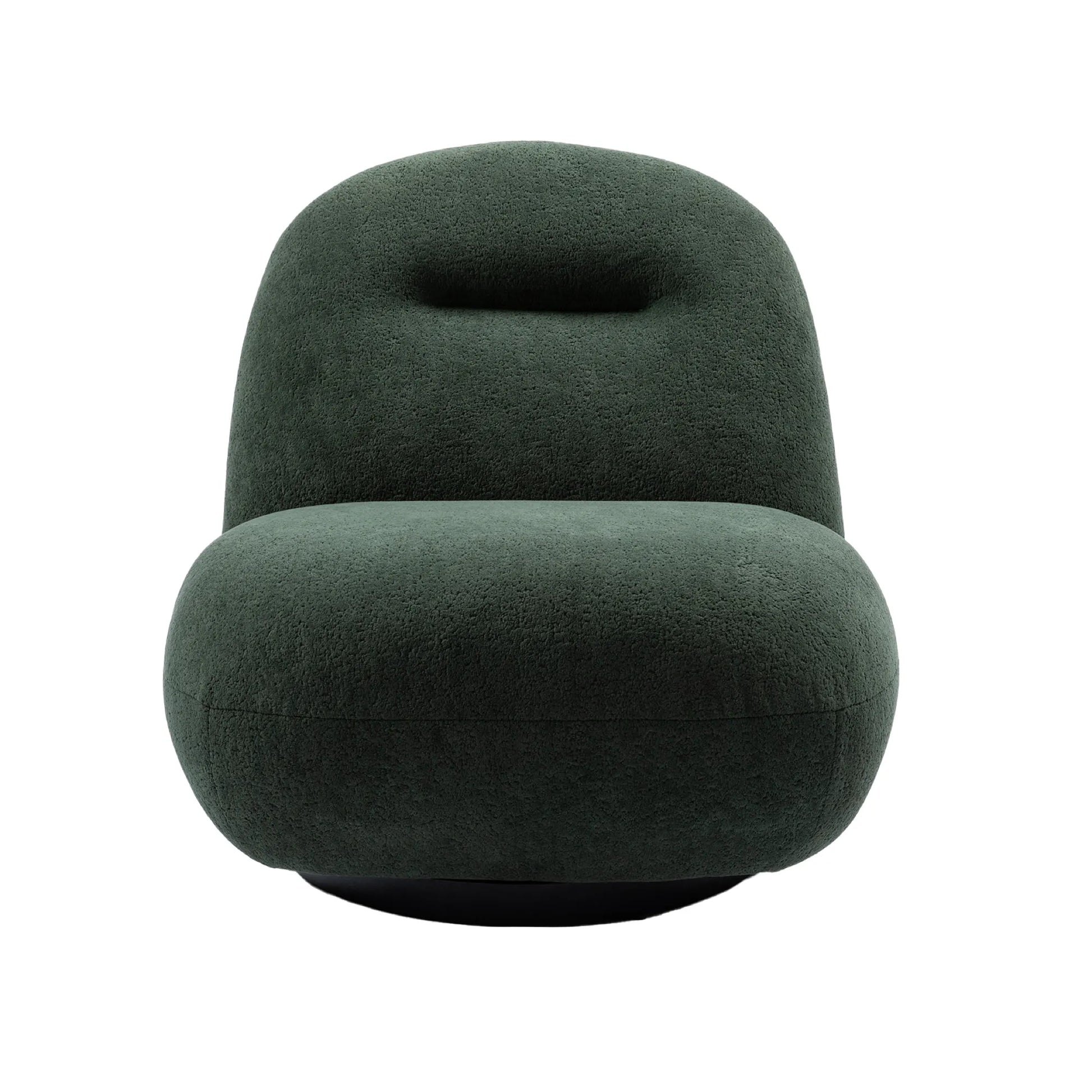 Minimalist Armless Comfy Velvet Swivel Accent Chair