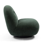 Minimalist Armless Comfy Velvet Swivel Accent Chair
