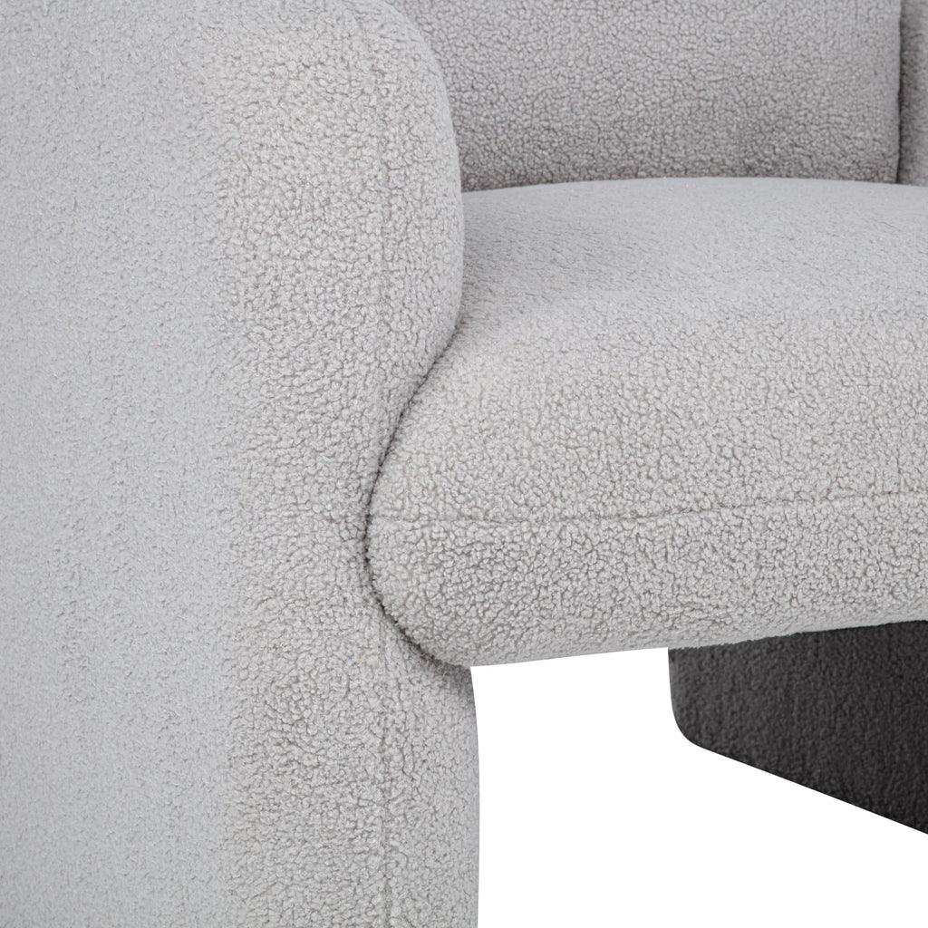 Minimalist Style Teddy Fleece Armchair, Accent Chair