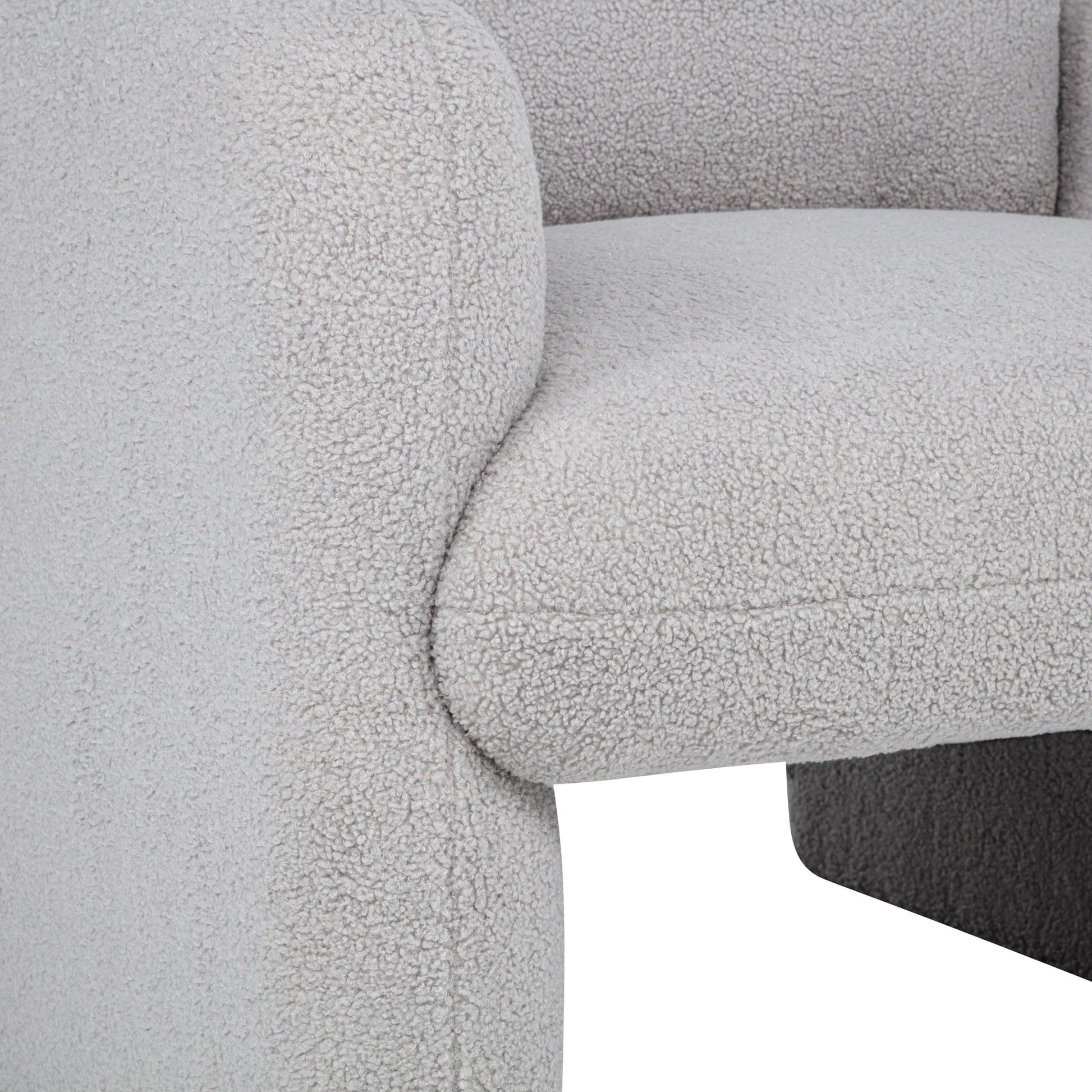 Minimalist Style Teddy Fleece Armchair, Accent Chair