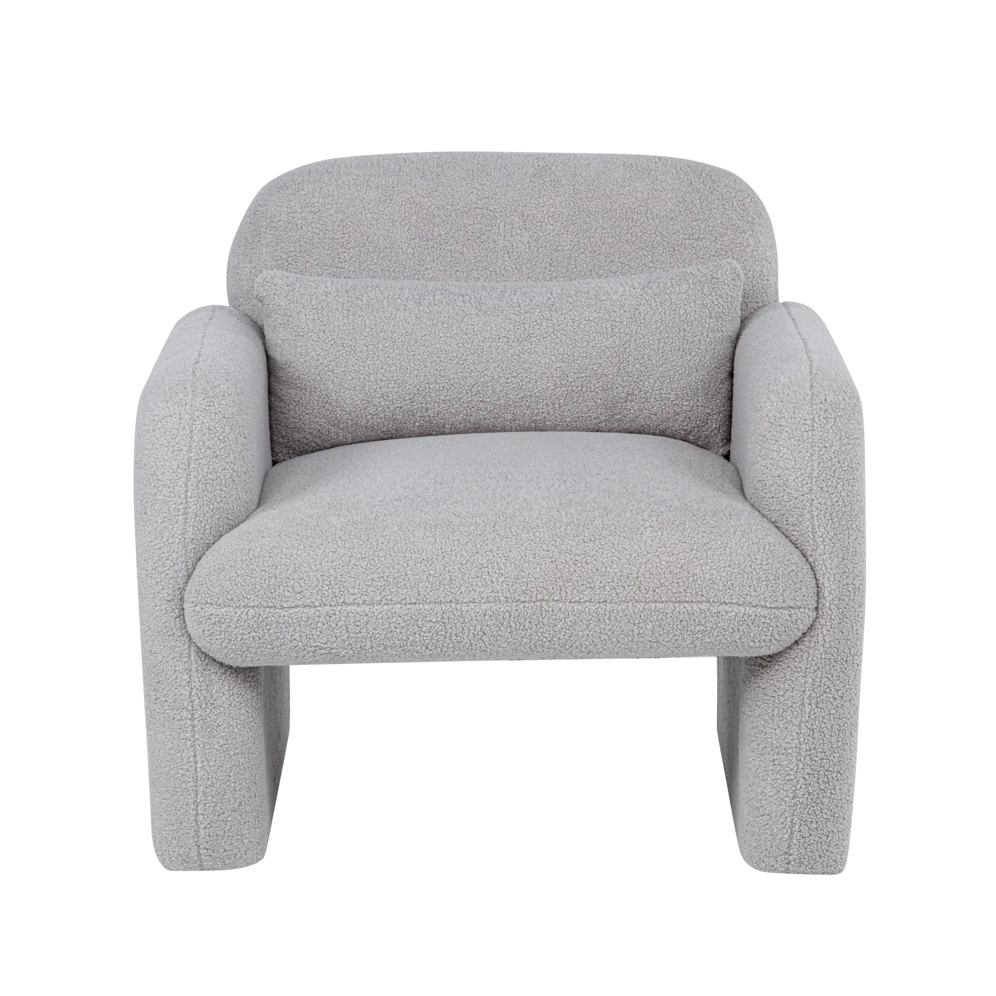 Minimalist Style Teddy Fleece Armchair, Accent Chair
