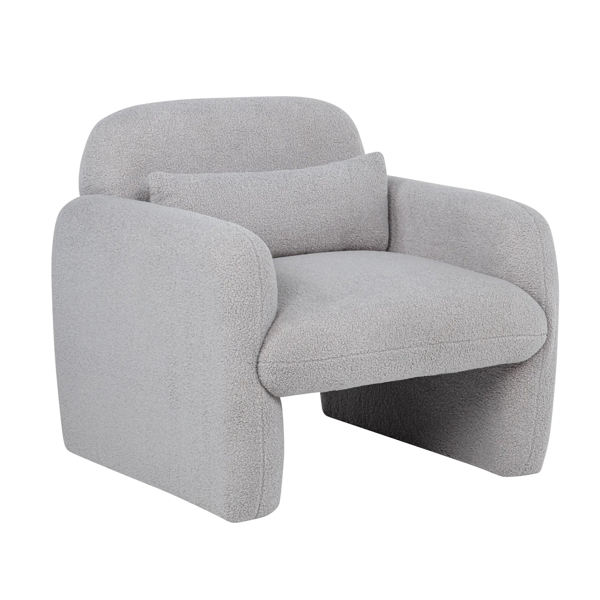 Minimalist Style Teddy Fleece Armchair, Accent Chair