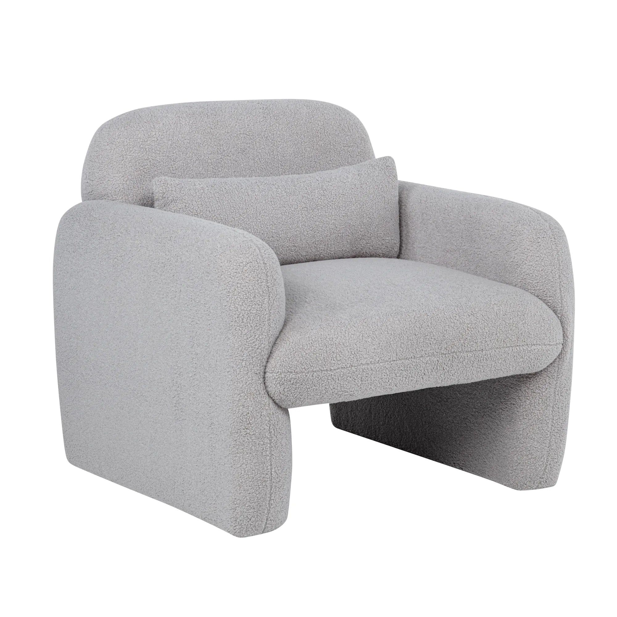 Minimalist Style Teddy Fleece Armchair, Accent Chair