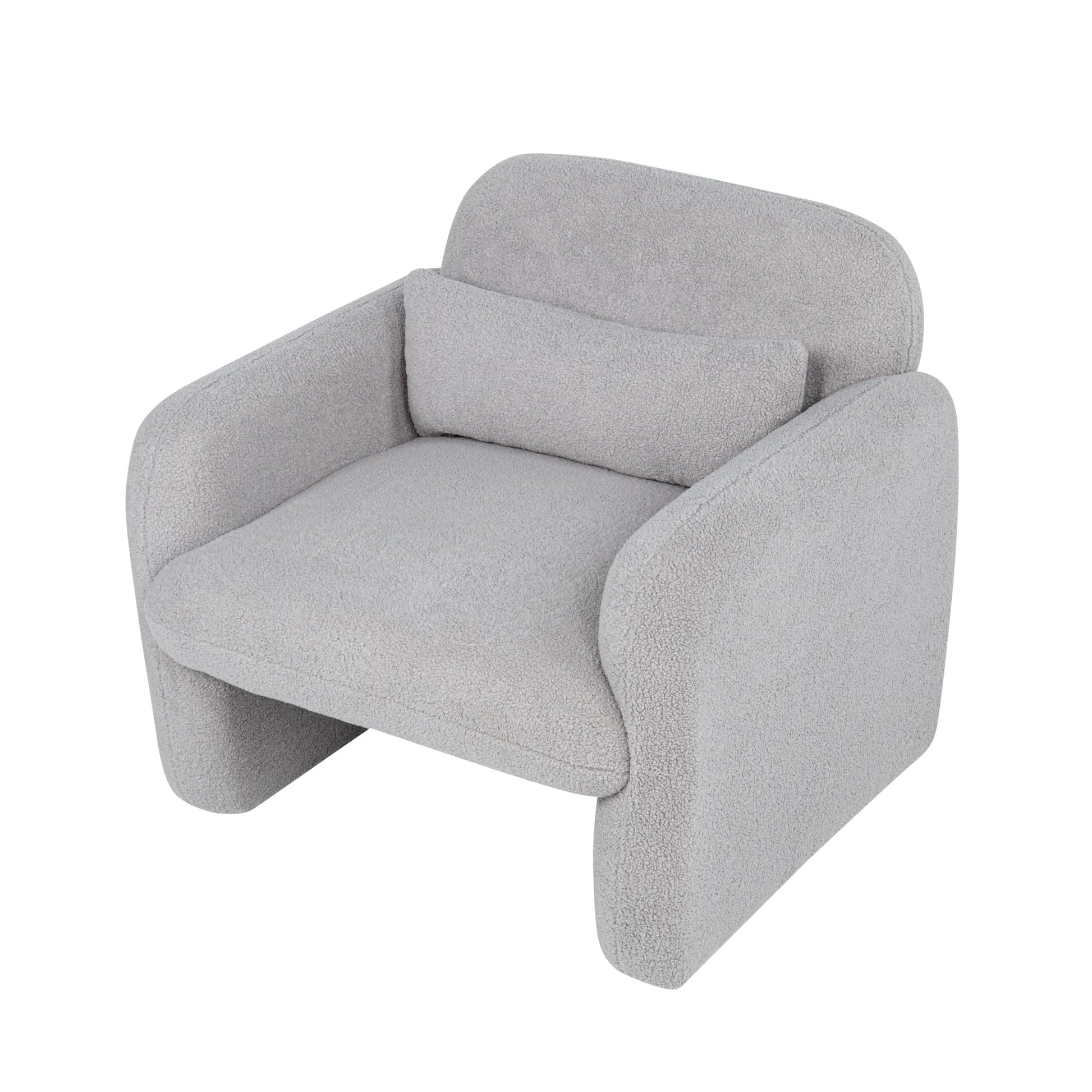 Minimalist Style Teddy Fleece Armchair, Accent Chair