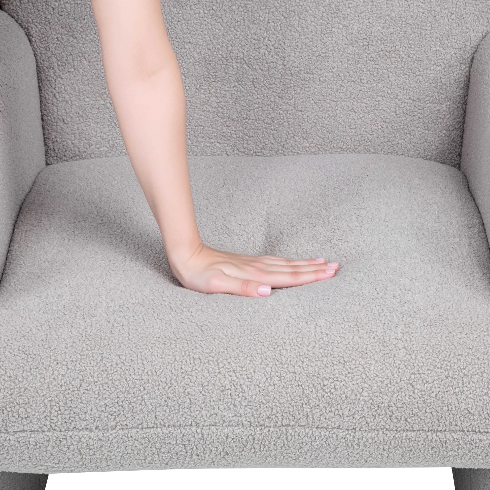Minimalist Style Teddy Fleece Armchair, Accent Chair