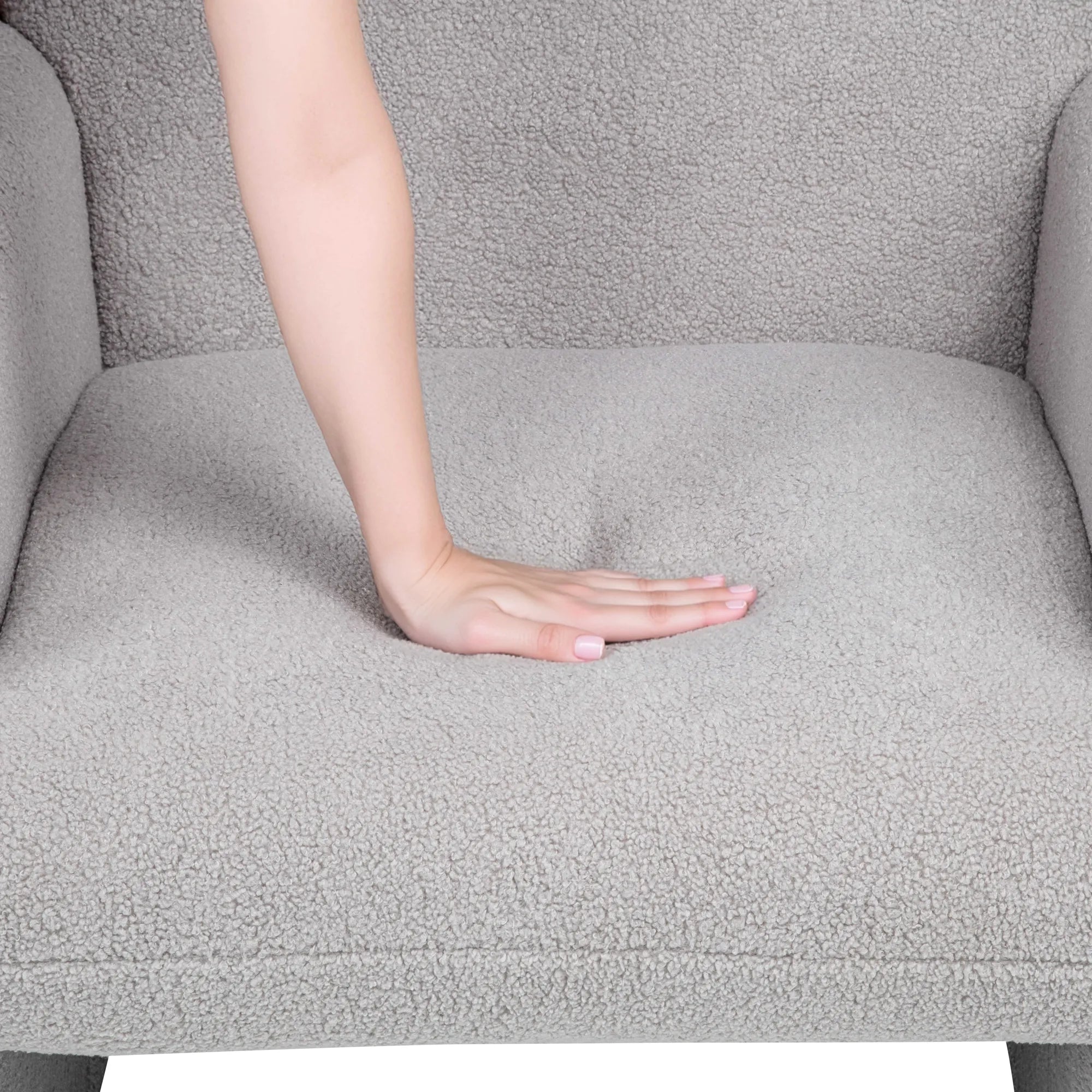 Minimalist Style Teddy Fleece Armchair, Accent Chair