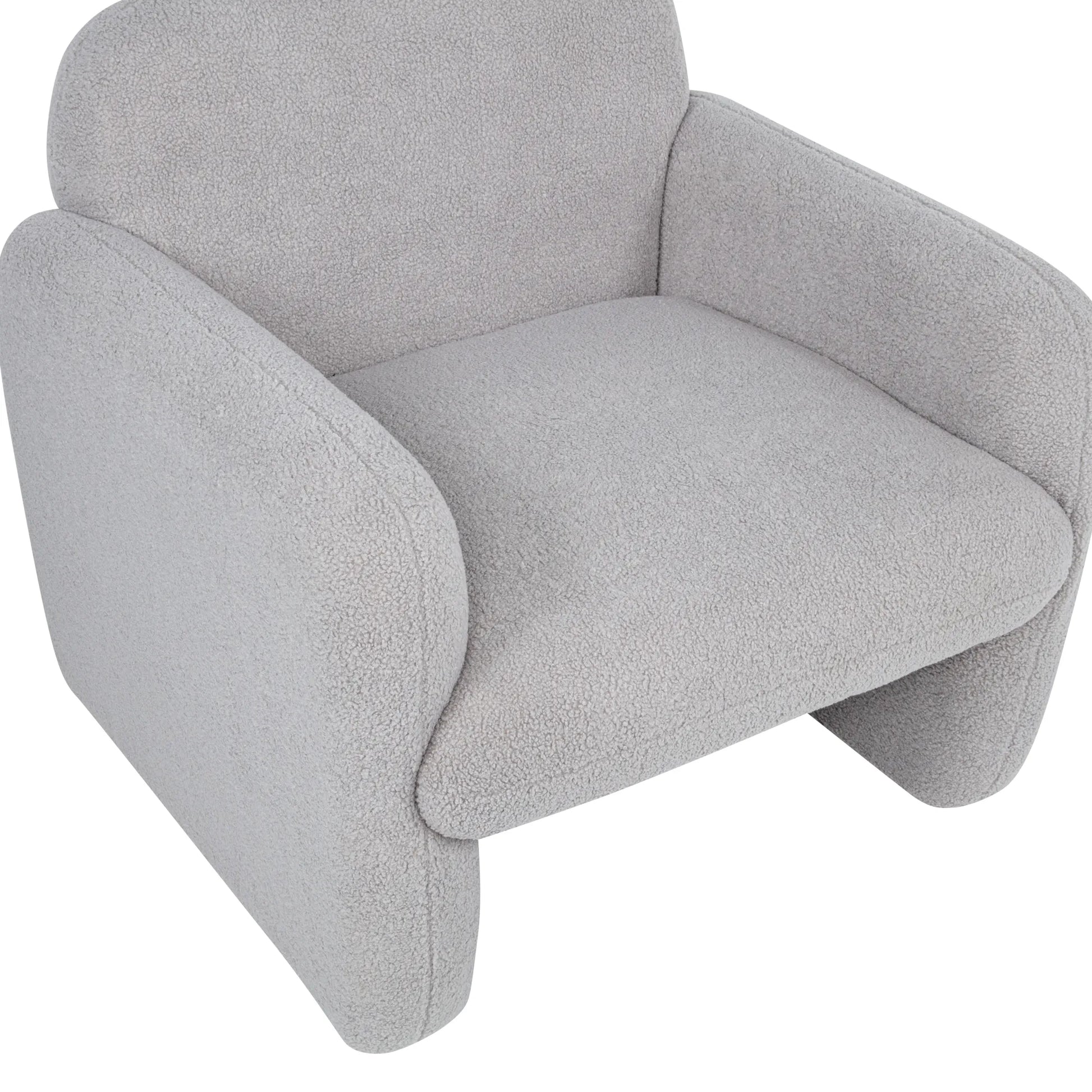 Minimalist Style Teddy Fleece Armchair, Accent Chair