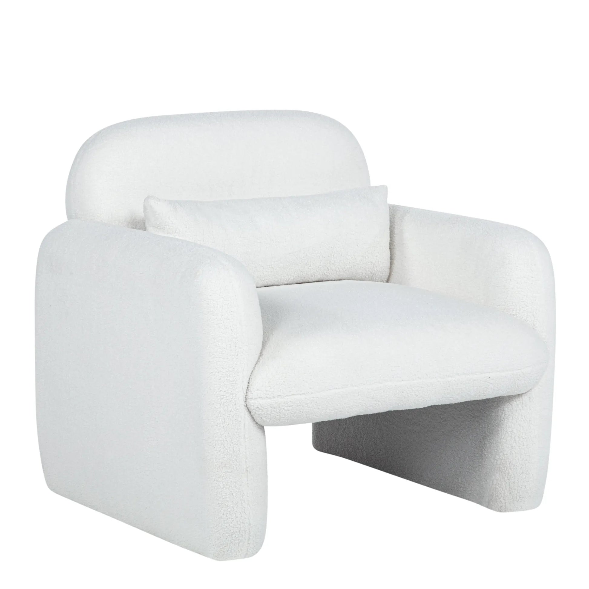 Minimalist Style Teddy Fleece Armchair, Accent Chair