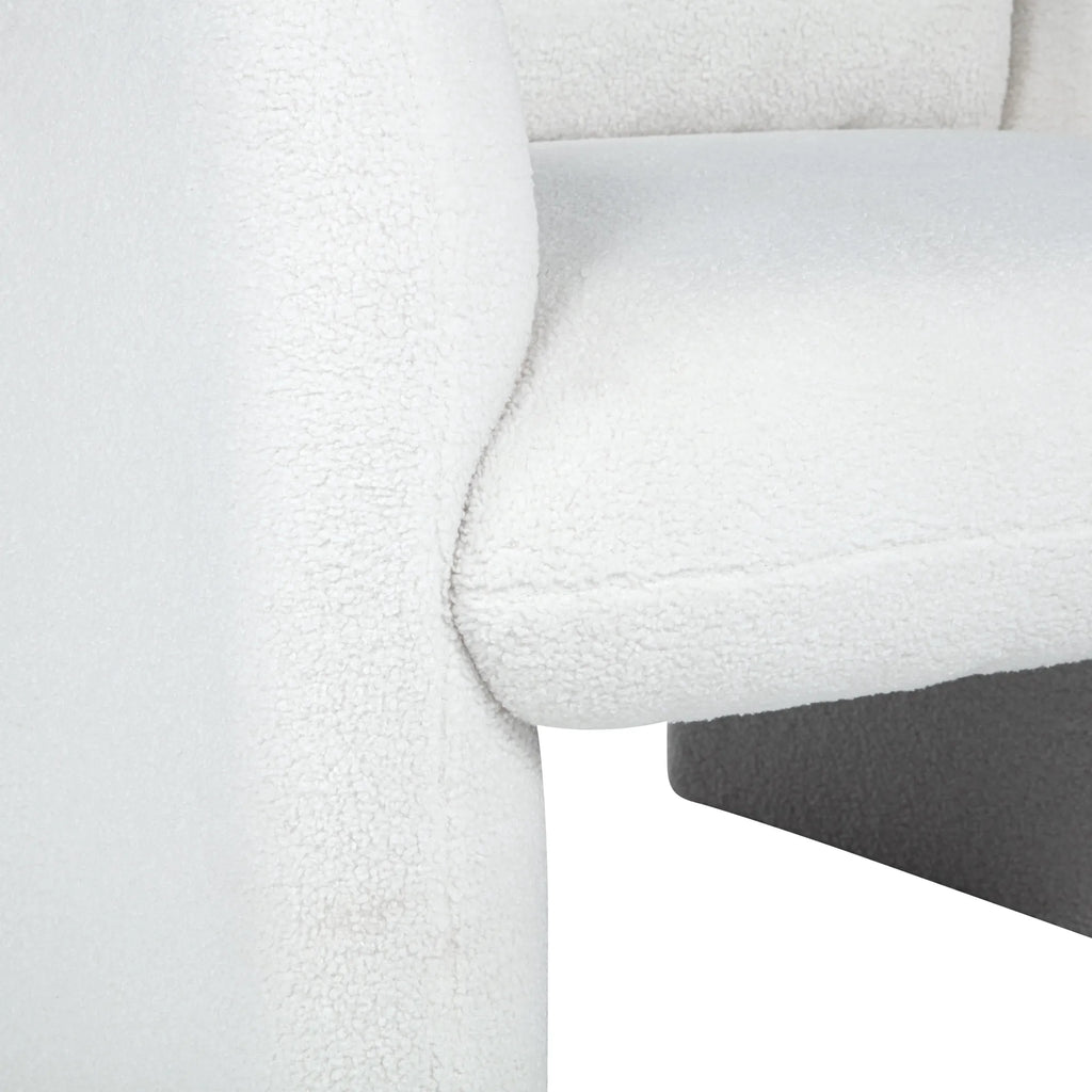 Minimalist Style Teddy Fleece Armchair, Accent Chair