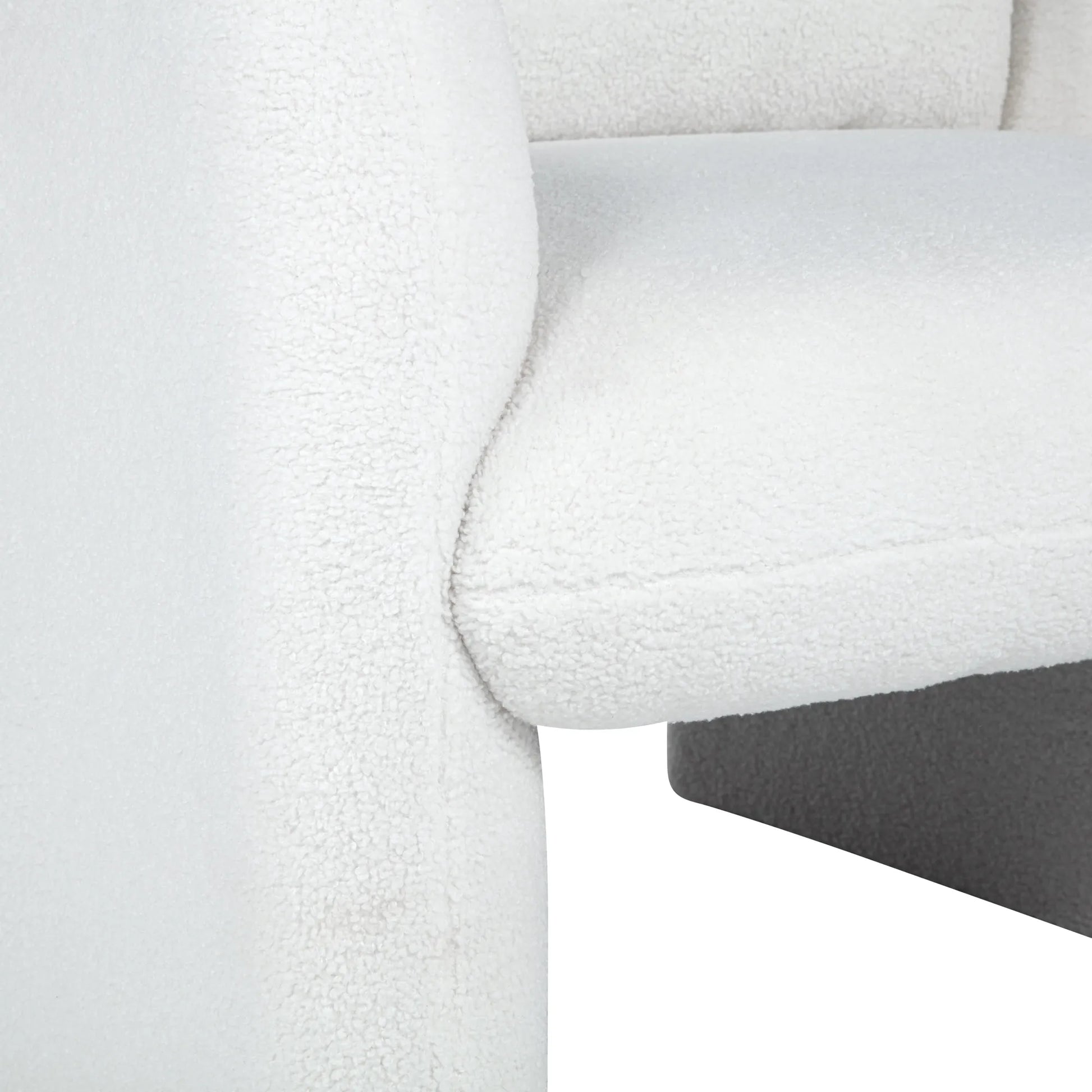 Minimalist Style Teddy Fleece Armchair, Accent Chair