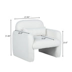 Minimalist Style Teddy Fleece Armchair, Accent Chair