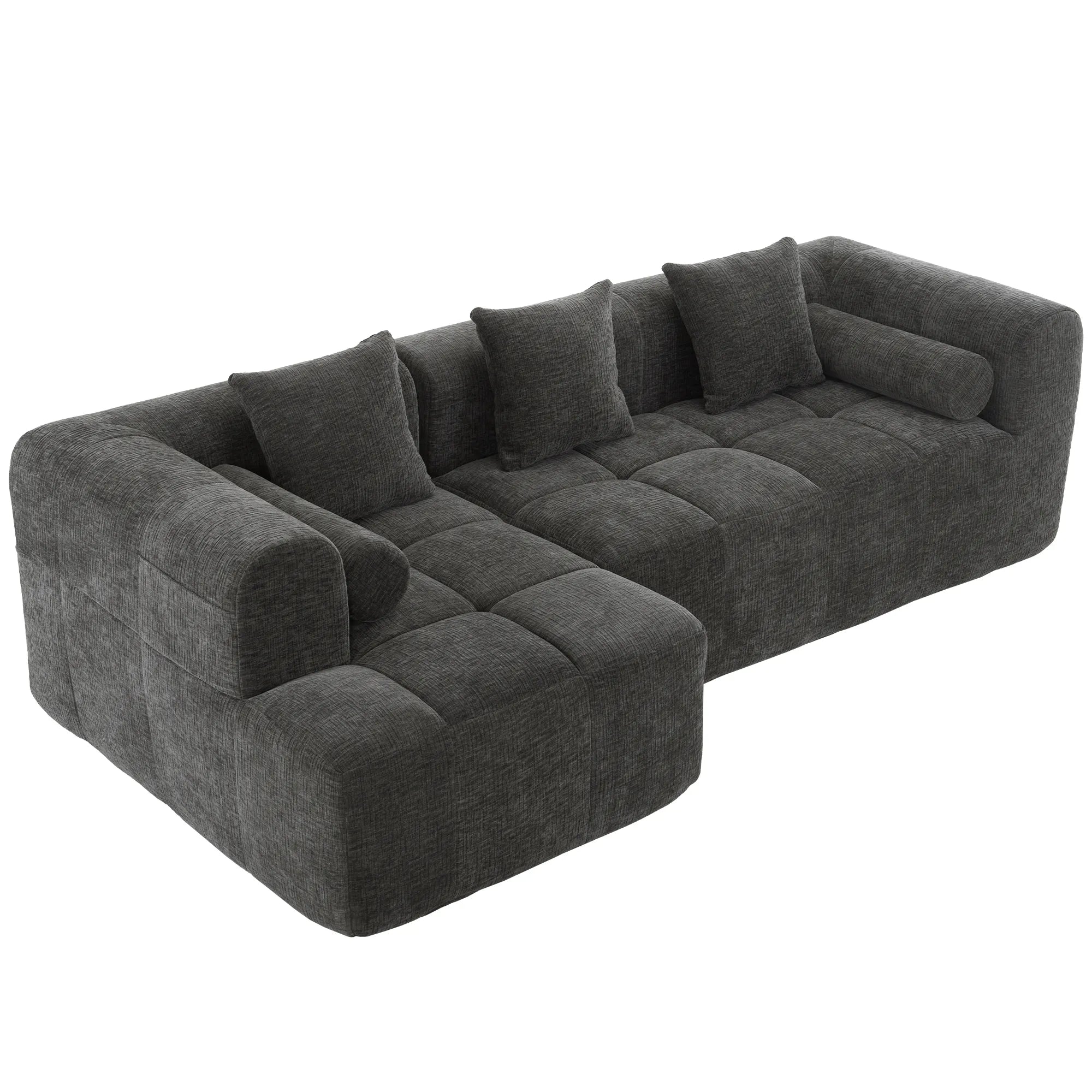 Modern 101” Modular Compressed Sofa with Deep Seats