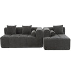 Modern 101” Modular Compressed Sofa with Deep Seats
