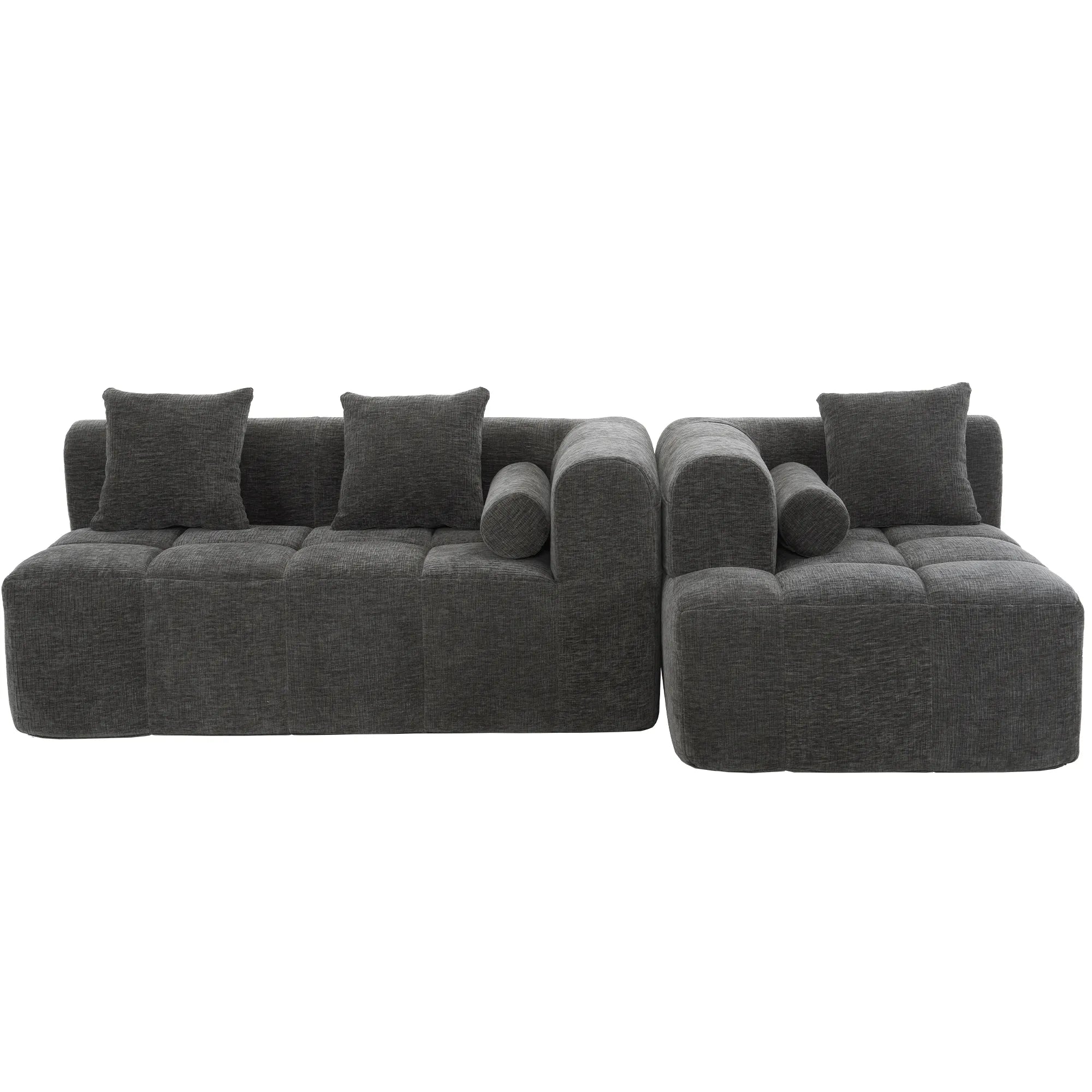 Modern 101” Modular Compressed Sofa with Deep Seats
