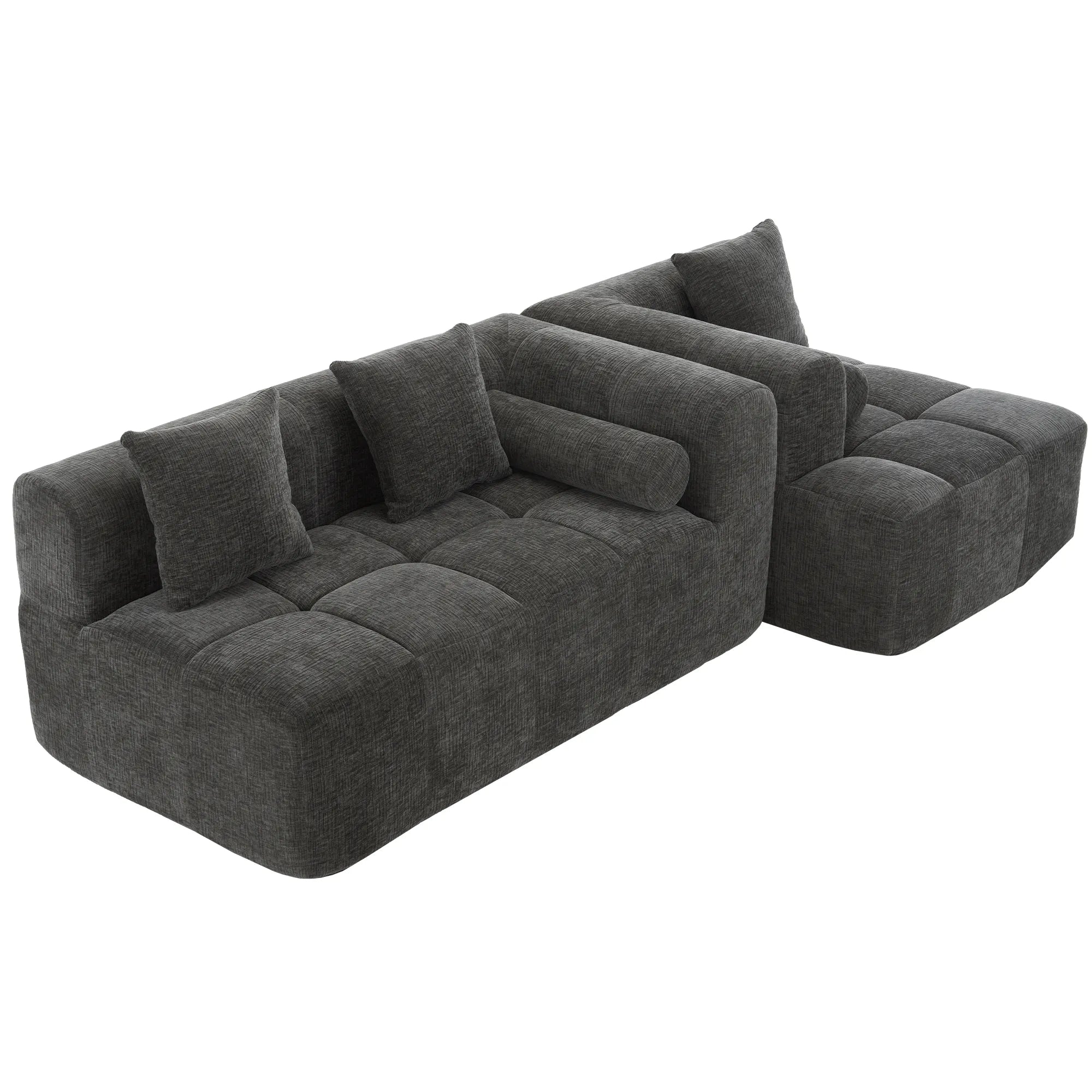 Modern 101” Modular Compressed Sofa with Deep Seats