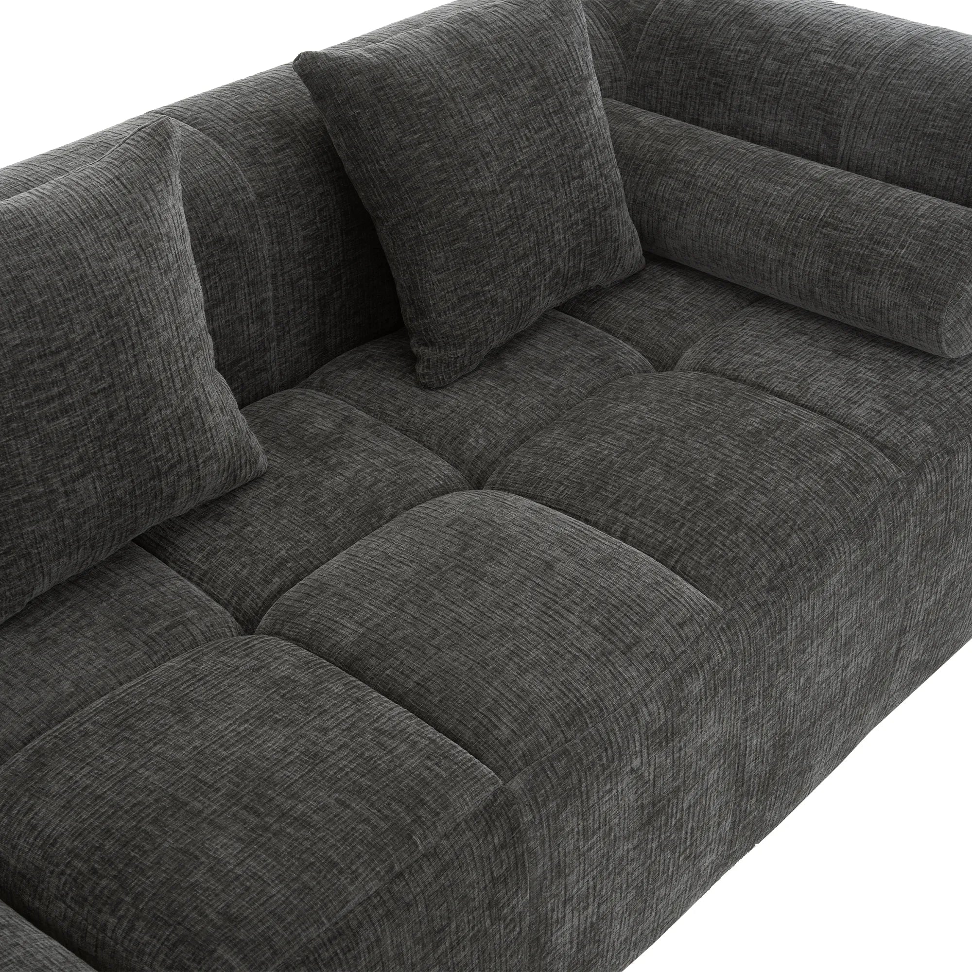 Modern 101” Modular Compressed Sofa with Deep Seats