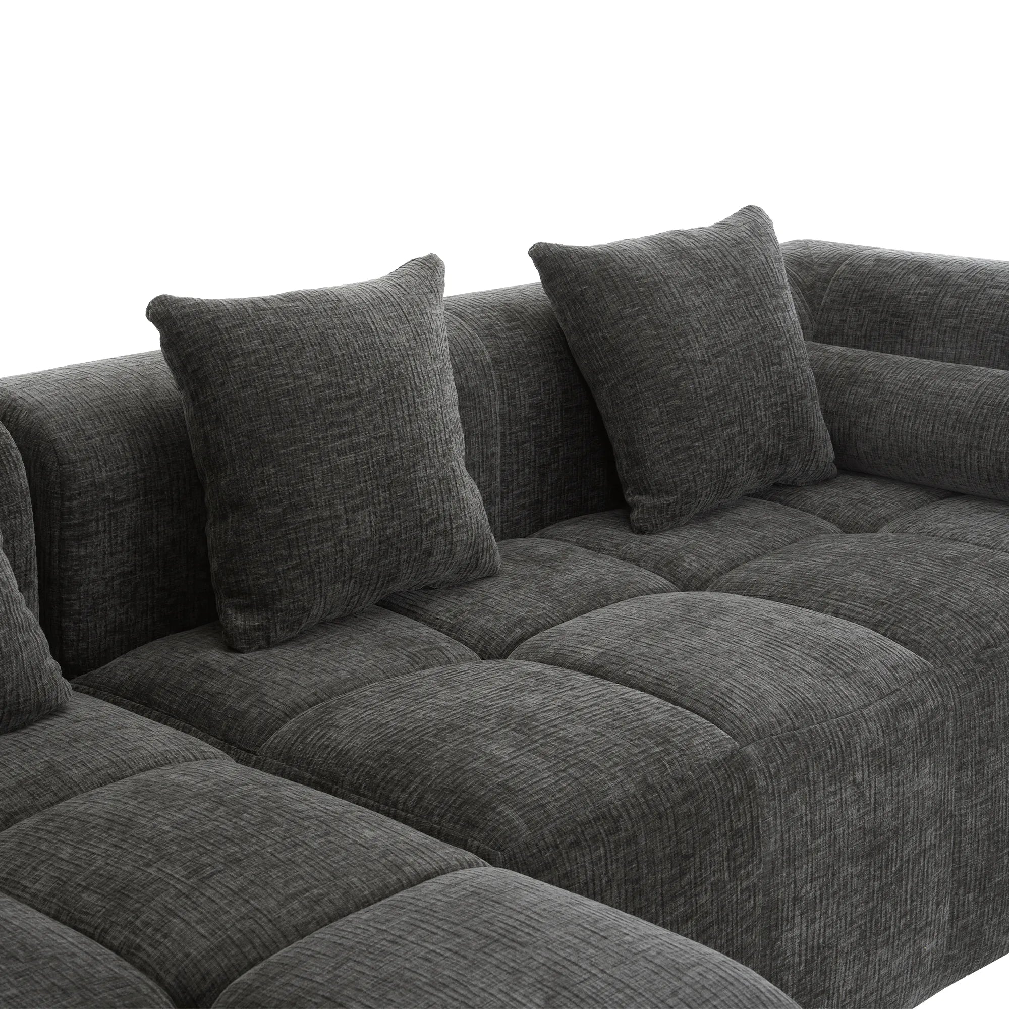 Modern 101” Modular Compressed Sofa with Deep Seats