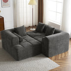 Modern 101” Modular Compressed Sofa with Deep Seats