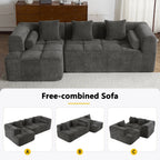 Modern 101” Modular Compressed Sofa with Deep Seats