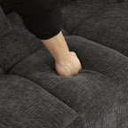 Modern 101” Modular Compressed Sofa with Deep Seats