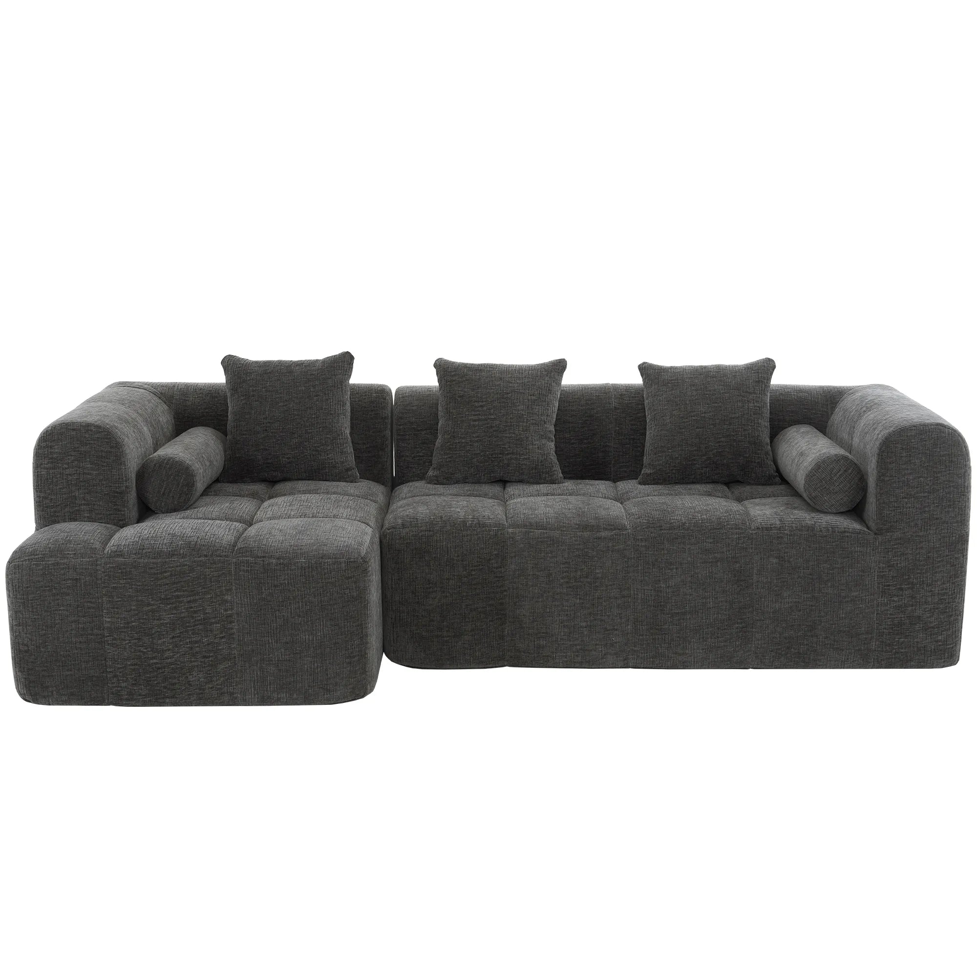 Modern 101” Modular Compressed Sofa with Deep Seats