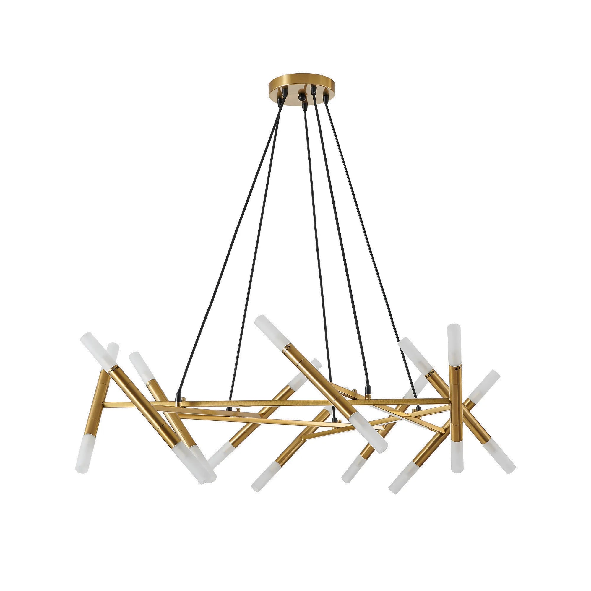 Modern 20 Lights Polygonal Chandelier Pendant Light